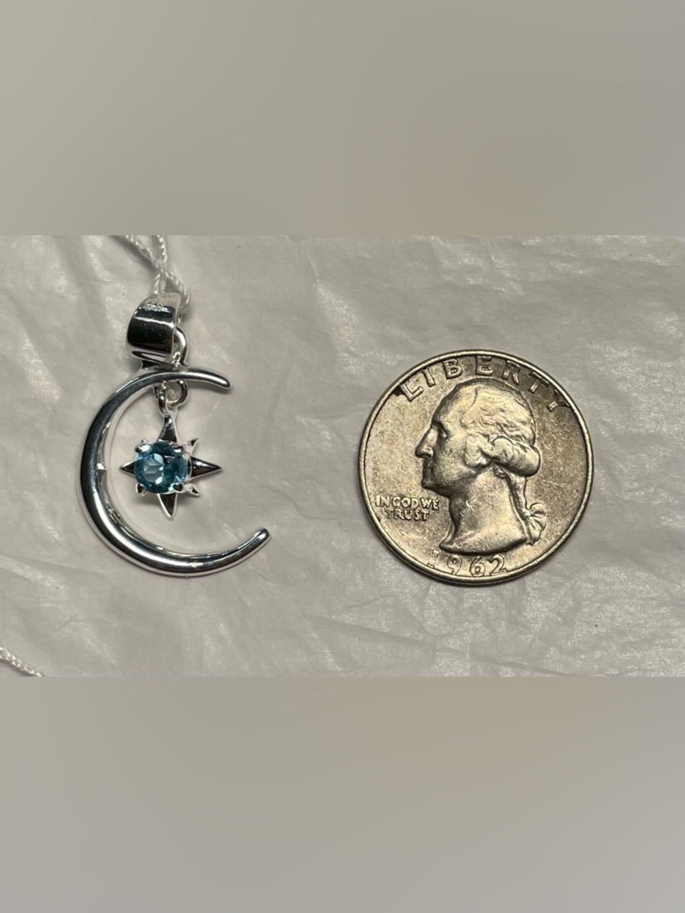 Crescent moon and star pendant